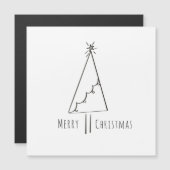 Minimalistische Kerstboom Lijn Kunst (Voorkant / Achterkant)