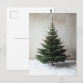 Minimalistische kerstboom met zachte lichten op sn briefkaart (Voorkant / Achterkant)