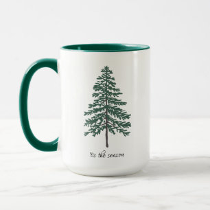 Minimalistische Kerstboom Mok – Aanpasbare Tekst 