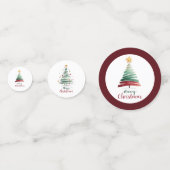Minimalistische Kerstboom Patronen Confetti (Voorkanten)