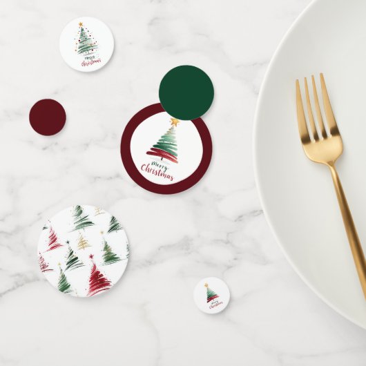 Minimalistische Kerstboom Patronen Confetti (Groep)