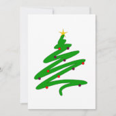 Minimalistische kerstboom plat vakantie Kaart (Voorkant)