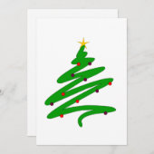 Minimalistische kerstboom plat vakantie Kaart (Voorkant / Achterkant)