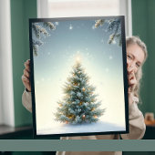 Minimalistische Kerstboom Poster