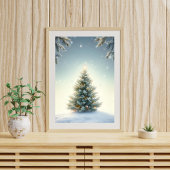 Minimalistische Kerstboom Poster