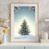 Minimalistische Kerstboom Poster
