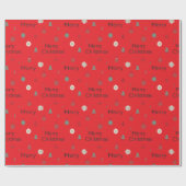 Minimalistische Kerstboom rode achtergrond Cadeaupapier (Vlak)