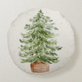 Minimalistische Kerstboom Ronde Worp Kussen