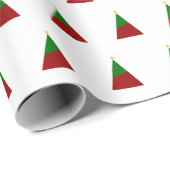 Minimalistische kerstboom rood groen cadeaupapier (Rol Hoek)