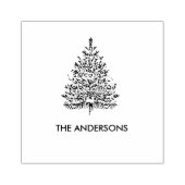 Minimalistische Kerstboom Rubberstempel (Afrduk)