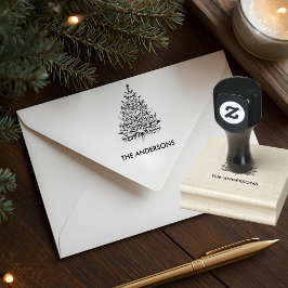 Minimalistische Kerstboom Rubberstempel