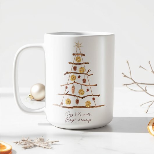 Minimalistische kerstboom vakantie Mok