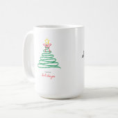 🎄 Minimalistische Kerstboom Vakantie Mok (Voorkant links)