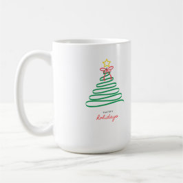 🎄 Minimalistische Kerstboom Vakantie Mok