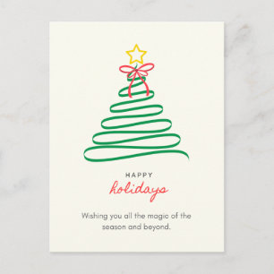 Minimalistische Kerstboom Zalig Kerstfeest Wenskaa Feestdagenkaart