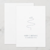Minimalistische kerstboomlijn voor klant feestdagenkaart (Voorkant / Achterkant)