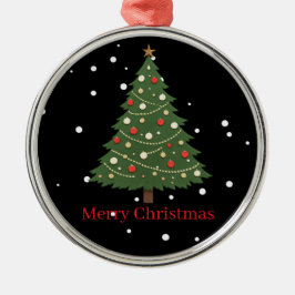 Minimalistische kerstboomornament metalen ornament