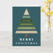 Minimalistische kerstboomtalen met vrolijkheid kaart (Gele Bloem)