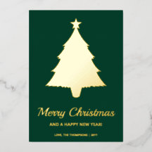 Minimalistische kerstboomvorm met tekst op groen