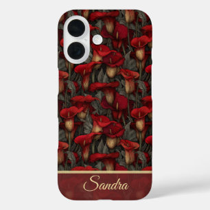 Minimalistische Kerstcadeau Calla Lelie Bloemen iPhone 16 Hoesje