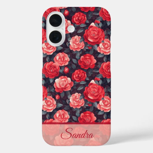 Minimalistische Kerstcadeau Roos Bloemstuk Op Maat Case-Mate iPhone Case (Achterkant)