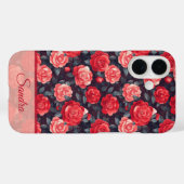 Minimalistische Kerstcadeau Roos Bloemstuk Op Maat Case-Mate iPhone Case (Achterkant (horizontaal))