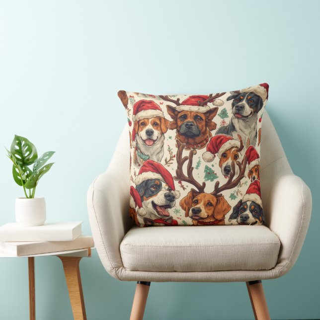 Minimalistische Kerstcadeau voor Hondenliefhebbers Kussen (Stoel)