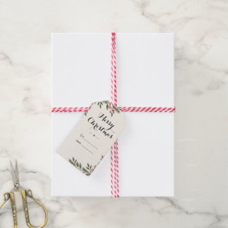 Minimalistische kerstcadeautag cadeaulabel