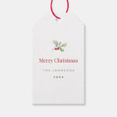 Minimalistische Kerstcadeautag | Elegant Cadeaulabel (Voorkant)