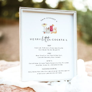 Minimalistische kerstcocktail met ADELLA Edgy-menu Poster