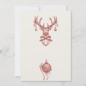minimalistische kerstdecoratie bruiloft save the date (Achterkant)