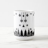 Minimalistische Kerstedorp Kleur Vervormende Mok (Midden)