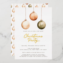 Minimalistische Kerstfeest Uitnodiging