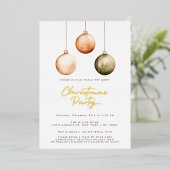 Minimalistische Kerstfeest Uitnodiging (Staand Voorkant)