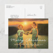 Minimalistische kerstfoto briefkaart (Voorkant / Achterkant)