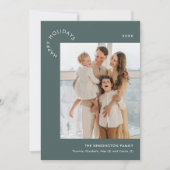 Minimalistische kerstfoto vakantie Kaart, Elegant Kaart (Voorkant)