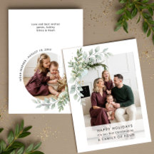 Minimalistische Kerstfoto van een Familie van Vier