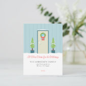 Minimalistische kerstfront verhuisbericht feestdagenkaart (Staand voorkant)