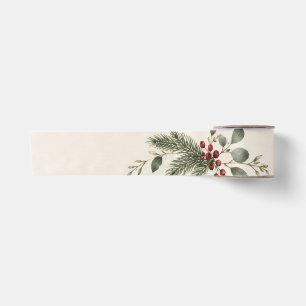 Minimalistische kerstgroet Vakantie stijl Satijnen Lint