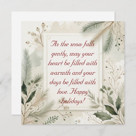 Minimalistische Kerstkaart (Voorkant / Achterkant)