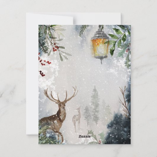 Minimalistische Kerstkaart (Achterkant)