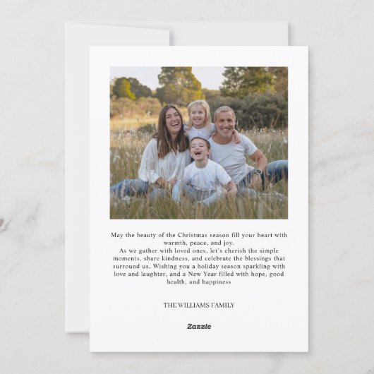 Minimalistische kerstkaart (Achterkant)