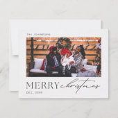 Minimalistische Kerstkaart Foto Kaart (Voorkant)