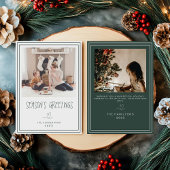 Minimalistische kerstkaart Gold van de Seizoengroe Kaart