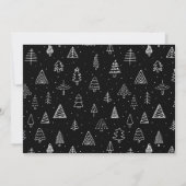Minimalistische kerstkaart in zwart-wit (Achterkant)