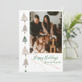 Minimalistische kerstkaart kaart (Staand voorkant)