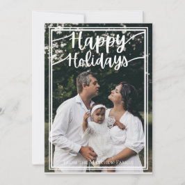 Minimalistische kerstkaart met familiefoto sjabloo