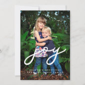 Minimalistische Kerstkaart met foto (Voorkant)