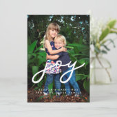 Minimalistische Kerstkaart met foto (Staand voorkant)