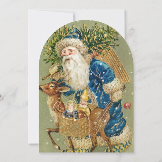 Minimalistische Kerstkaart van Sinterklaas (Achterkant)